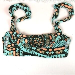 Polo Ralph Lauren Turquoise Geometric Bikini Top S